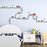 Decowall DW-1204 10 Fahrzeuge & Straßen Wandsticker Wandaufkleber Wandtattoo Kinderzimmer - 3