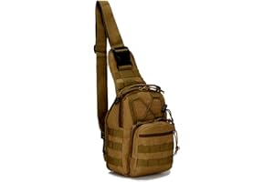 Samxu Metalldetektor Sling Rucksack, tragbar, multifunktional, Schultertasche, Brusttasche, Crossbody-Tasche für Outdoor-Jagd, Garrett, Minelab Finds Zubehör (Khaki)