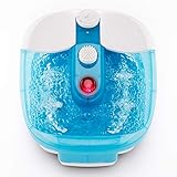 Fusssprudelbad besitzt ein kompaktes Maß von (L x B x H)  40,5 x 34,2 x 19,2 cm bei einem Gewicht von ca. 1,800 g. Entspannendes Fuß Spa für Ihre Füße mit Fußreflexzonen-Massage & Vibration.