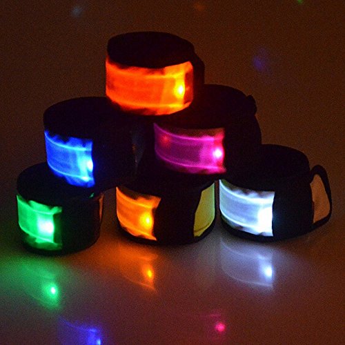 Esonstyle® 6 Stück LED Armband LED Klaps-Band-Glühen-Armband-Nachtsicherheits-Handgelenk-Band für das Wandern Jogging-das Radfahren gehende laufende Konzert-kampierende im Freiensport - 2