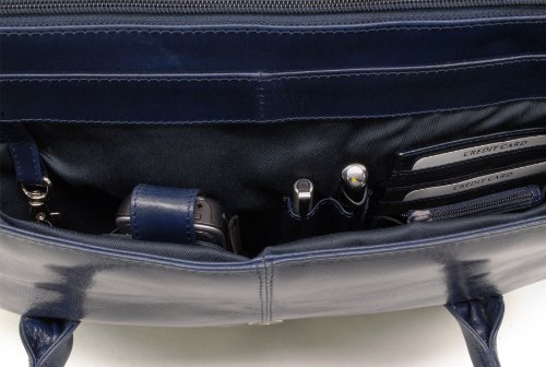 Übergroße Laptoptasche „Helena“ von Catwalk Collection – Marine Blau – GRÖßE: B: 42 H: 31,5 T: 13 cm. - 8