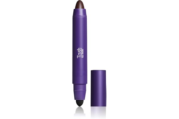 TRUTH & HAIR I Tint With You Hair Mascara - Brown (3.8 g) The DIY Grey Root Touch Up Instant Colour Stick 24HR Grey Coverage No Ammonia No Peroxide Infused with Mineral Iron Oxide & Aloe Vera for Scalp Hydration Cruelty-Free Crayon Formulation