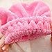 Kamay's Hair Wrap Head Towel Twist Drying Cap Hat with Sweet Bowknot (Pink)