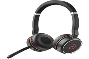 Jabra Evolve 75 SE - Micro-Casque stéréo Bluetooth sans Fil - Micro à réduction de Bruit et réduction de Bruit Active - Certifié MS Teams, Fonctionne avec Les principales Plateformes - Noir