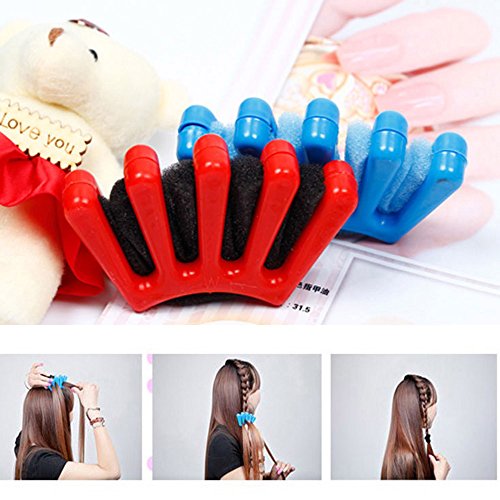 ?HuntGold Nützlich Französischer Zopf Flechter Haare Fechten Schnelle Haarstyling Werkzeug Blau - 3