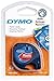 Price comparison product image Dymo S0721630 LetraTag Plastic Tape, Self-Adhesive, 12 mm x 4 m Roll - Black Print on Red