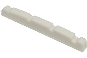 CRACIASONG Black Dog Music Capotasto superiore per basso, bianco, a 4 corde, da 42 mm x 3,5 mm