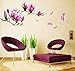 Produktbild Wandsticker4U- Wandtattoo Blumen MAGNOLIE lila | Wandbilder: 150x55cm | Wandsticker Baum-zweige Blüten Garten Wand-aufkleber Pflanzen | Deko für Wohnzimmer Schlafzimmer Küche Bad Fenster Treppe Flur