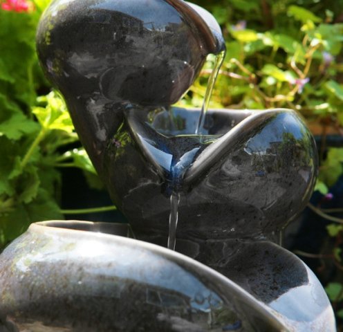 Cosmos, 3-stufiger Solar-Kaskadenbrunnen, Ölkannen - 4