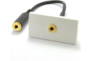 KENABLE Prêt Fabriqúe Plaque Murale Module 3,5 mm Stéréo Jack Panneau Montage Bout 15 cm [3,5mm Jack Socket]