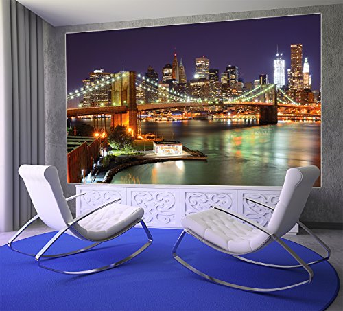 GREAT ART Brooklyn Bridge Wanddekoration – Wandbild New York Motiv XXL Poster (140 x 100 cm) - 9