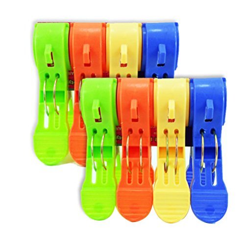 Tinksky 8ST großen mittelständischen Kunststoff Strand Handtuch Clips Sammelfläche Clips