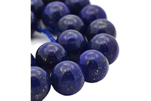 PERLIN Lapis lazuli piedras preciosas perlas colour piedra 8 mm Redondo Azul 24 unidades G427