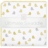 SwaddleDesigns Ultimate Receiving Blanket, Little Chickies (Yellow)