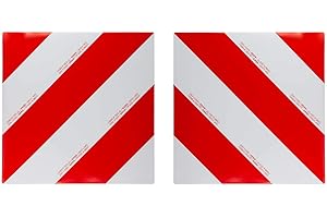 KR AGRAR Warntafel-Set | links- & rechtsabweisend | einseitig | 2 Stück | für Trecker, Traktor, Auto, Wohnwagen, Wohnmobil | Warnschild | reflektierend | rot/weiß