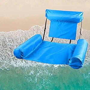 Juxori Water Pool Lounge Chair Float for Adults, Foldable Hammock Inflatable Swimming Pools Seat Lounger Bed Sofa
