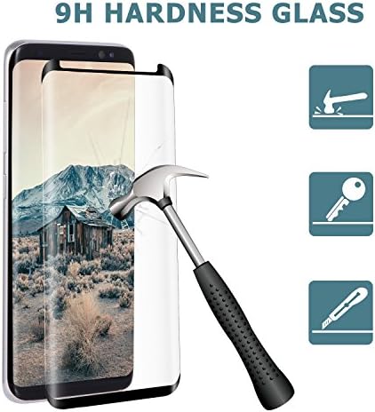 Casemania Samsung Galaxy S8+ Screen Protector, Tempered Glass Screen Protector for Samsung Galaxy S8+ [5.8 inch], Full Coverage, Ultra HD Clear, Anti-Scratch, Bubble Free, Anti-Fingerprint (S8+)