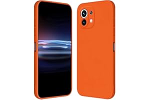 RankOne Funda para Xiaomi MI 11 Lite / 11 Lite 5G / 11 Lite 5G NE (6.55" Inches) Carcasa de Silicona de TPU Suave - Naranja