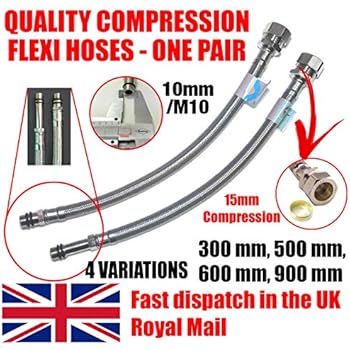 Xcel Home Wasserhahn-Verbindungsstück M12 X 1/2 BSP - 300mm Flexischlauch