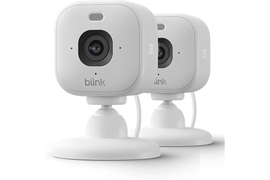 Cámara Mini 2K+ Blink (última generación) | Cámara de seguridad doméstica con enchufe, resolución de vídeo 2K, zoom de 4 aume