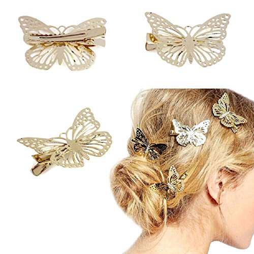 Malloom® Golden Butterfly Hair Clip Headband Hair Accessories Headpiece