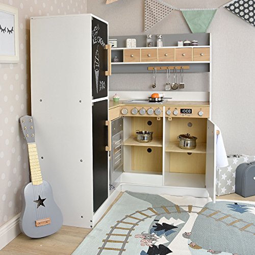 Sun-Kinderkche-Paris-XXL-aus-Holz-grau-weiss