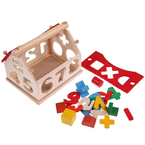 Legno Civico digitale,Wholethings bambino giocattoli educativi flessibile Civico mano Smontaggio Combinazioni Casa Blocchi Casa