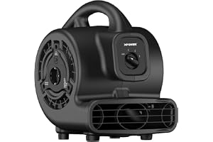 XPower Mighty Centrifugal Air Mover, Carpet Dryer, Golvfläkt, Blower, Stackable, Daisy Chain, för vattendamålsåterställning