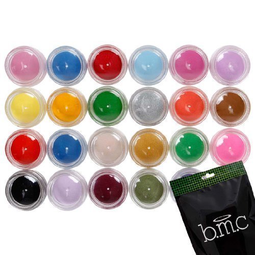BMC 3D Sculpting Extensions Manicure Nail Art Acrylic Powders Pots - 24 Color Kit