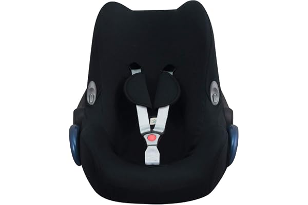JYOKO KIDS Housse pour siège auto bébé en coton compatible avec Maxi Cosi Cabriofix (BLACK SERIES)