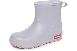 Rumkok Bottine Caoutchouc Femme, Extérieur Imperméable à l'eau Confortable Antidérapant Bottes De Pluie, Chaussures De Travail