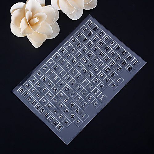 calistouk Blume Buchstaben Zahlen Muster Transparent Gummi Stempel Seal DIY Album Craft Scrapbooking Dekoration? Simple - 4