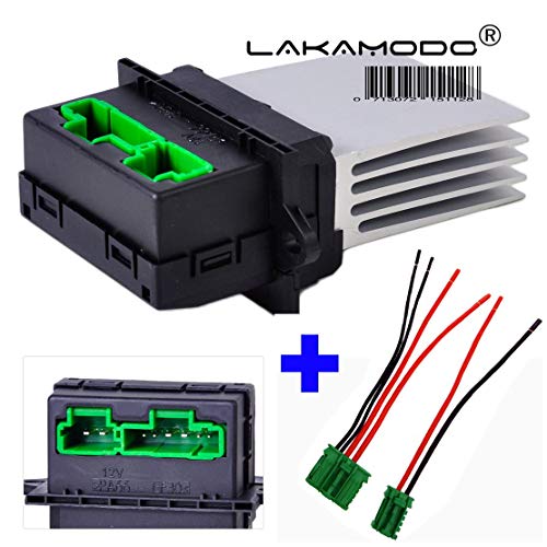 Résistance Chauffage 6441L2 Avec 2 Câbles- Pulseur Air Habitacle - Moteur Chauffage Remplacement pour Scénic II,Clio III,207/1007/207/406/C2/C3/C5, Megane II 7701048390 7701207718 LAKAMODO®