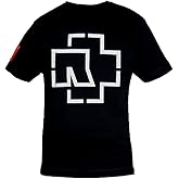 Rammstein T-Shirt Logo Black Official Band Merchandise Fan Shirt with Chest and Back Print