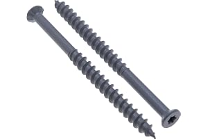 8 mm x 130 mm Lättbetongskruv med Försänkt TX30 Torx-huvud, Grovgänga Skarp spets Direkt Fästskruv, C4 Korrosionsbeständig Fö