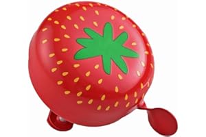 YIHUIKO Kids Bike Bell, Cute Bicycle Bell with Loud Clear Sound, Metal Bike Bell for Kids & Adults, Strawberry Bike Bell for Toddler Bikes, Scooters and Cycling Accessories