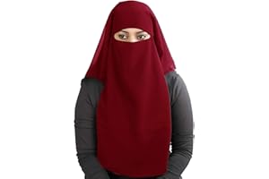 MyBatua 3 Schichten saudi niqab Im atmungsaktiven Georgette, Großhandelspreis, 1 stk Gesichtsschleier NQ-003