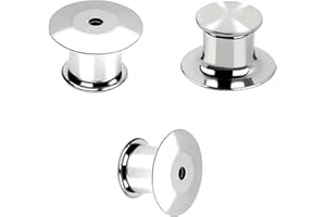 GYXCELC Locking Pin Keepers Backs Metal Pin Locks Replacement Pin Backs Clasps for Jewelry Brooches Badge Name Tags Crafts DIY ，Silver，30pcs