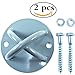 Produktbild 2 PCS Suspension Strap Trainer Mount Anchor Bracket Hook - Wall & Ceiling - For Trainer Straps, Crossfit Olympic Gymnastic Rings, Aerial Yoga Swings & Hammocks, Resistance Strength Bands, Battle Ropes(2 holes)