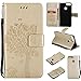 Produktbild Hülle für Huawei Honor 9 Lite [Nicht für Honor 9], Leder Hülle Flip Case Schutzhülle mit Standfunktion Kredit Kartenfach Baum Schmetterling Katze Cute Muster Handyhülle Cover Magnetisch für Huawei Honor 9 Lite, Hancda Hüllen Leder Schale Silikon Case Dünn Tasche Etui Handytasche Lederhülle für Huawei Honor 9 Lite - Baum Gold