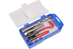 Alltooetools 15PC Thread Repair Tool M14 x 1.5mm with HSS Drill Bit and Helicoil Restoring Kit