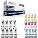 Produktbild 20x Kompatible Tintenpatronen für Epson EcoTank L 360 Series EcoTank L 361 EcoTank L 365 EcoTank L 380 T6641 T6642 T6643 T6644 Schwarz Blau Rot Gelb - Office Light Serie