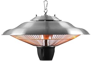 Heatlab IP34 Infrared Hanging Garden Outdoor Indoor Patio Heater 2kW Stainless Steel