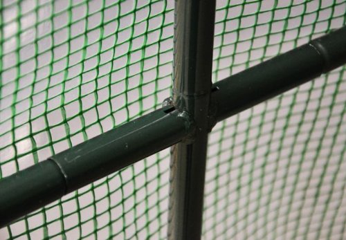 Nexos Foliengewächshaus Tomatenzelt Gewächshaus Treibhaus 9m² Grundfläche 2m x 4,5m, Höhe 2m, UV – beständige PE-Gitter Folie witterungsbeständig, 2 Eingänge, 6 Fenster, Frühbeet Tomatenhaus - 4