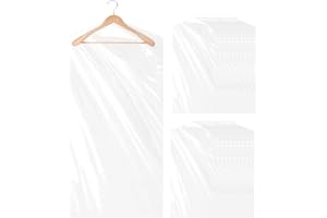 PEACEKING 20 fundas para ropa, cubierta antipolvo transparente que se puede suspender impermeables y antihumedad para guardarropas, tintorería, chaqueta, traje de noche, proteger (60 x 140 cm)