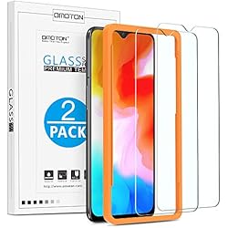 OMOTON Protector Pantalla OnePlus 6T Cristal Templado OnePlus 6T, 2.5D Borde, 6.41 Pulgadas, 9H Dureza, Anti-arañazos, Anti Burbujas, con Marco Guía [2 Piezas]