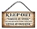 Produktbild Wooden Funny Sign Keep Out Gamer At Work Leave Food And Drink At Door And Go Away Enter At Own Risk Shabby Chic Birthday Occasion Wall Plaque Gift Present by Gigglewick Gifts