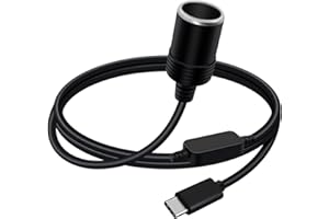 YINGAYOU Cavo convertitore da USB C maschio a 12 V per presa accendisigari dell'auto, per accendini, registratore di guida GPS (USB C, 1.8 m)