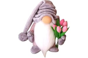 KUGGTY Mothers Day Gonk Decorations, Handmade Tulip Gonks Faceless Dwarf Doll Gifts for Him Her, Elf Figure Tabletops Gnomes Ornament Valentines Day for Mother Daughter Boyfriend Gifts