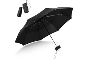 LIULIUDA Mini Folding Travel Umbrella, Compact Umbrella with Zipper Storage Box Handle Pocket Umbrella Waterproof Umbrella Handbag Umbrella Portable Rain and Sun Umbrella for Men and Women